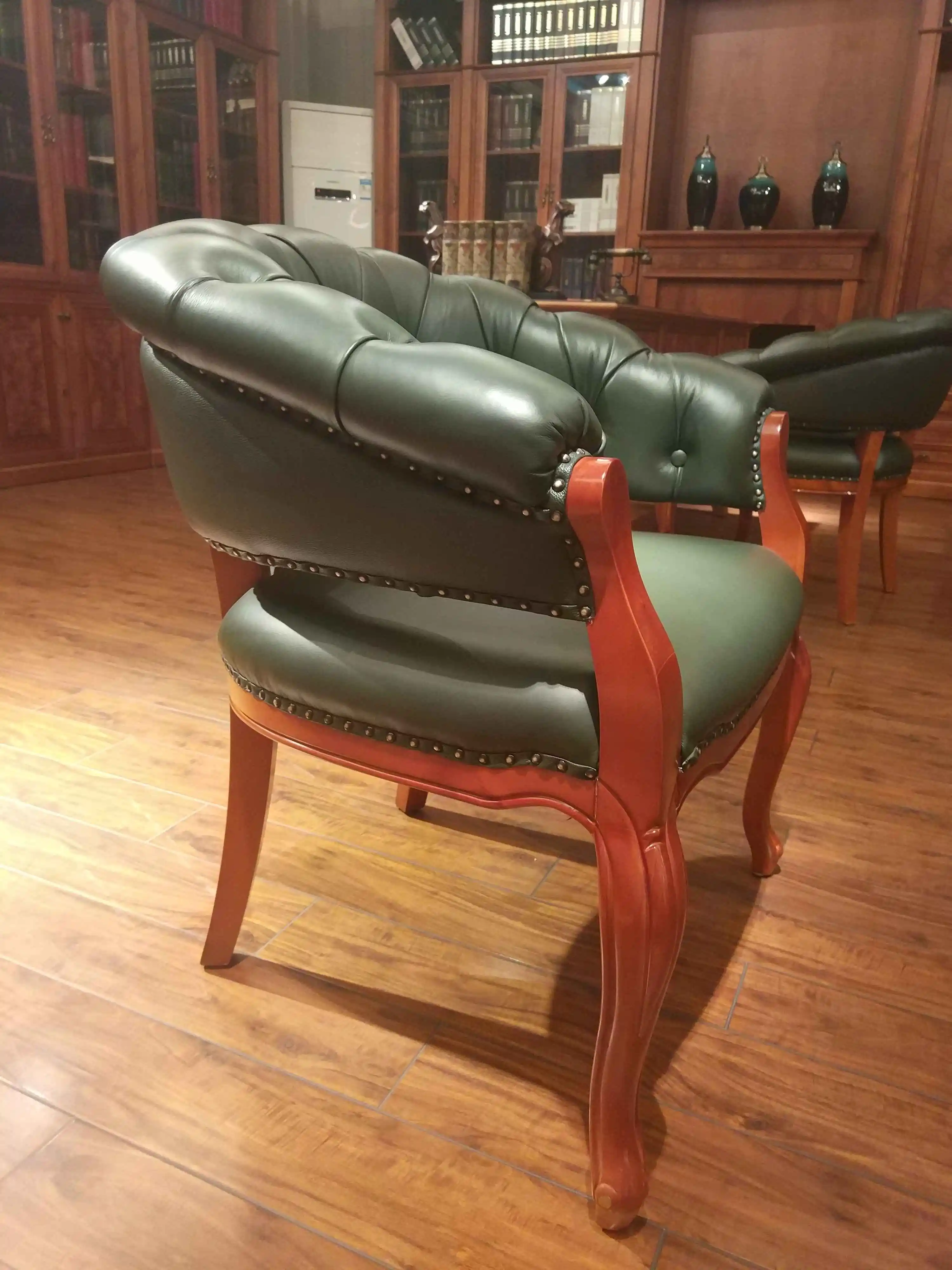 K307 low back wood leather custom luxury chair boss chair office supplier