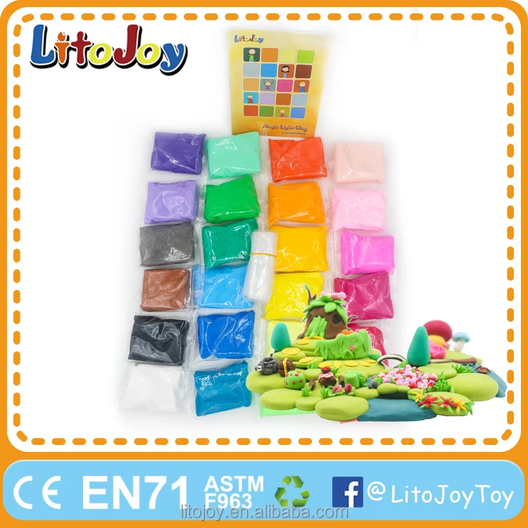 LitoJoy 15 г пакет свет пластилин 24 цветов