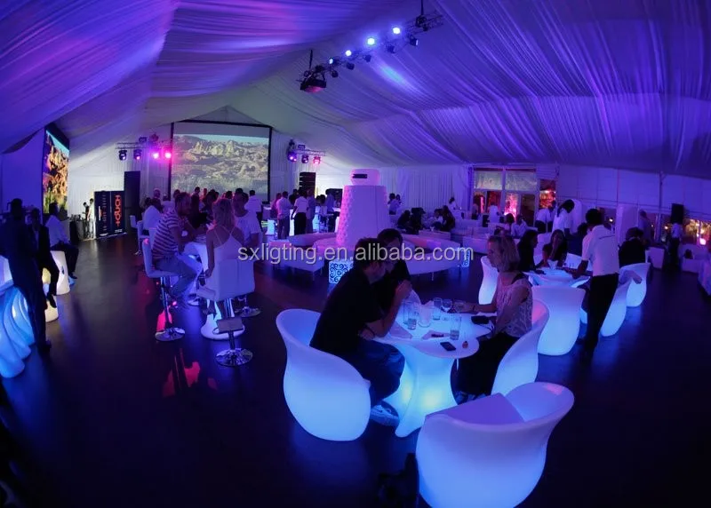 LED Lighted table and chair