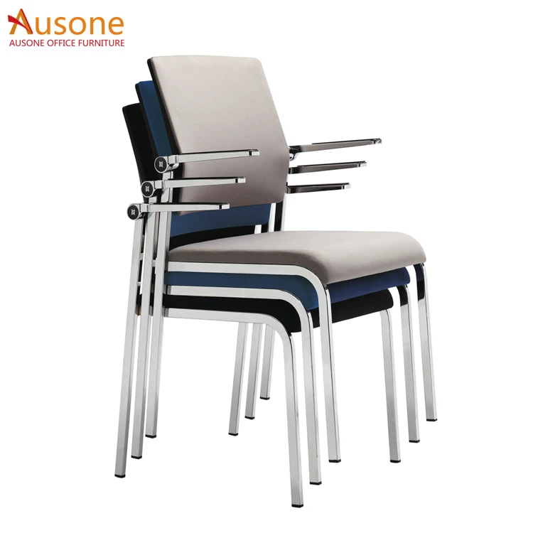 
Staff chair training stacking chair with armrest 
