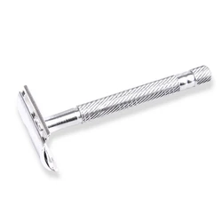D647 customized logo acceptable sliver metal handle safety razor