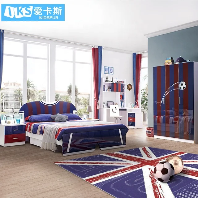 New design children furniture kids bed MDF football bed function bed for boys wholesale in Foshan