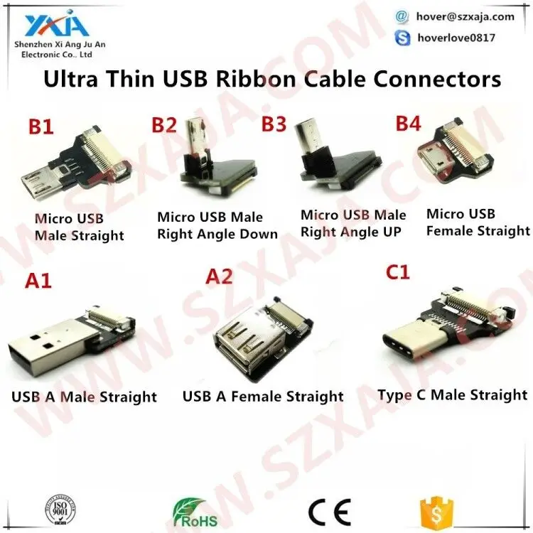 
5CM - 100CM Ultra Thin USB Data cable 3.0 version Type A Male To Male Type A Straight FFC Flat Ribbon Cable 