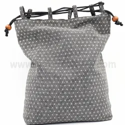 Personalized Colorful canvas cotton drawstring clothes bag with double string