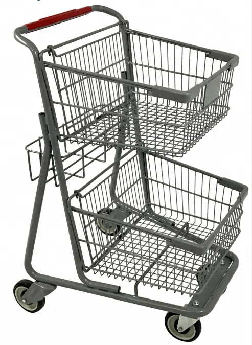 Hot-selling Two tier grocery shopping trolley