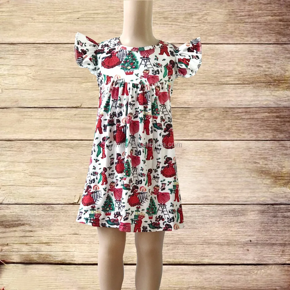 Китай поставщик для маленьких девочек одежда для рождественских праздников платье для От 2 до 10 лет для девочек