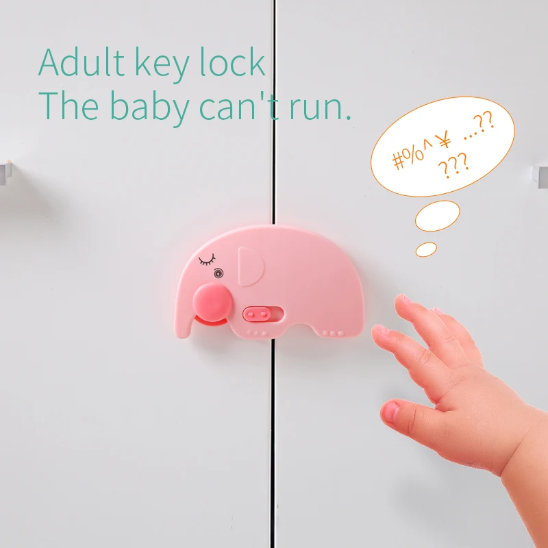 Adhesive Cabinet Fridge Drawer Lock Children Security Products Baby Safety Lock for Kids