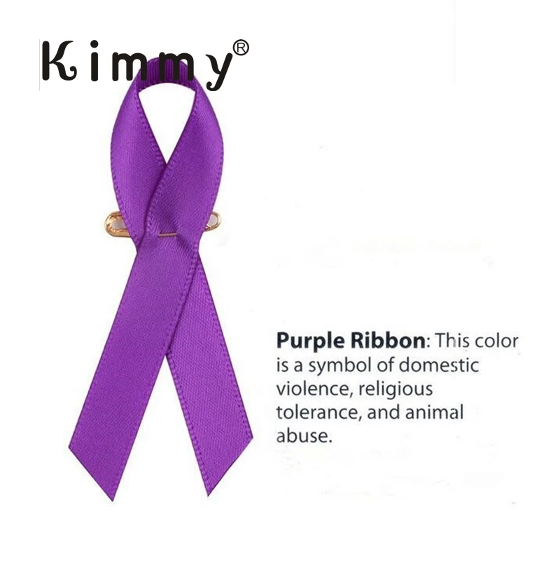 Support Epilepsy Awareness purple ribban brooch Pin