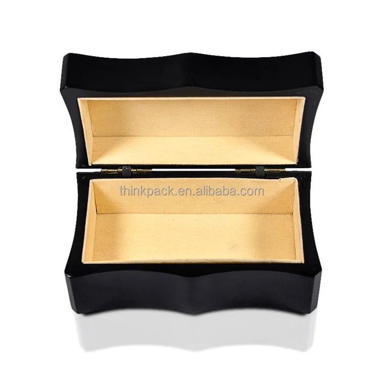 Wood High End Custom Made Black Jewelry Boxes For Organizer Box Direct Sales