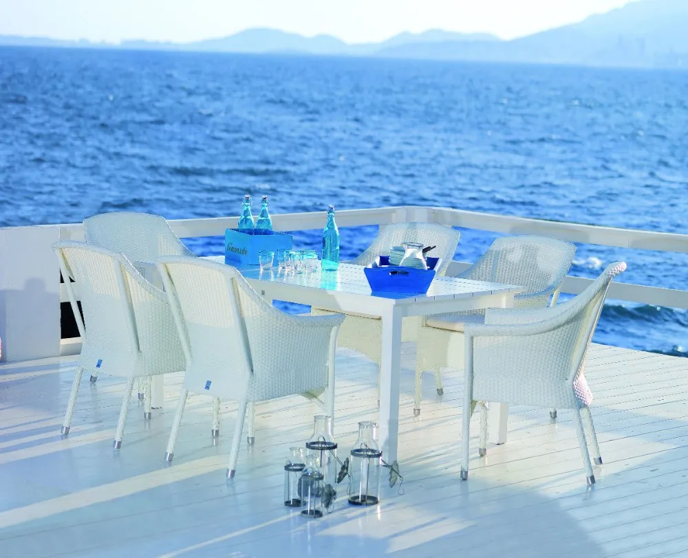 Сша плетеная комплект уличная мебель из