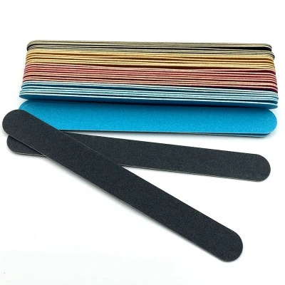 Cheap disposable custom printed round 80 100 120 150 180 240 wooden thin nail file nail