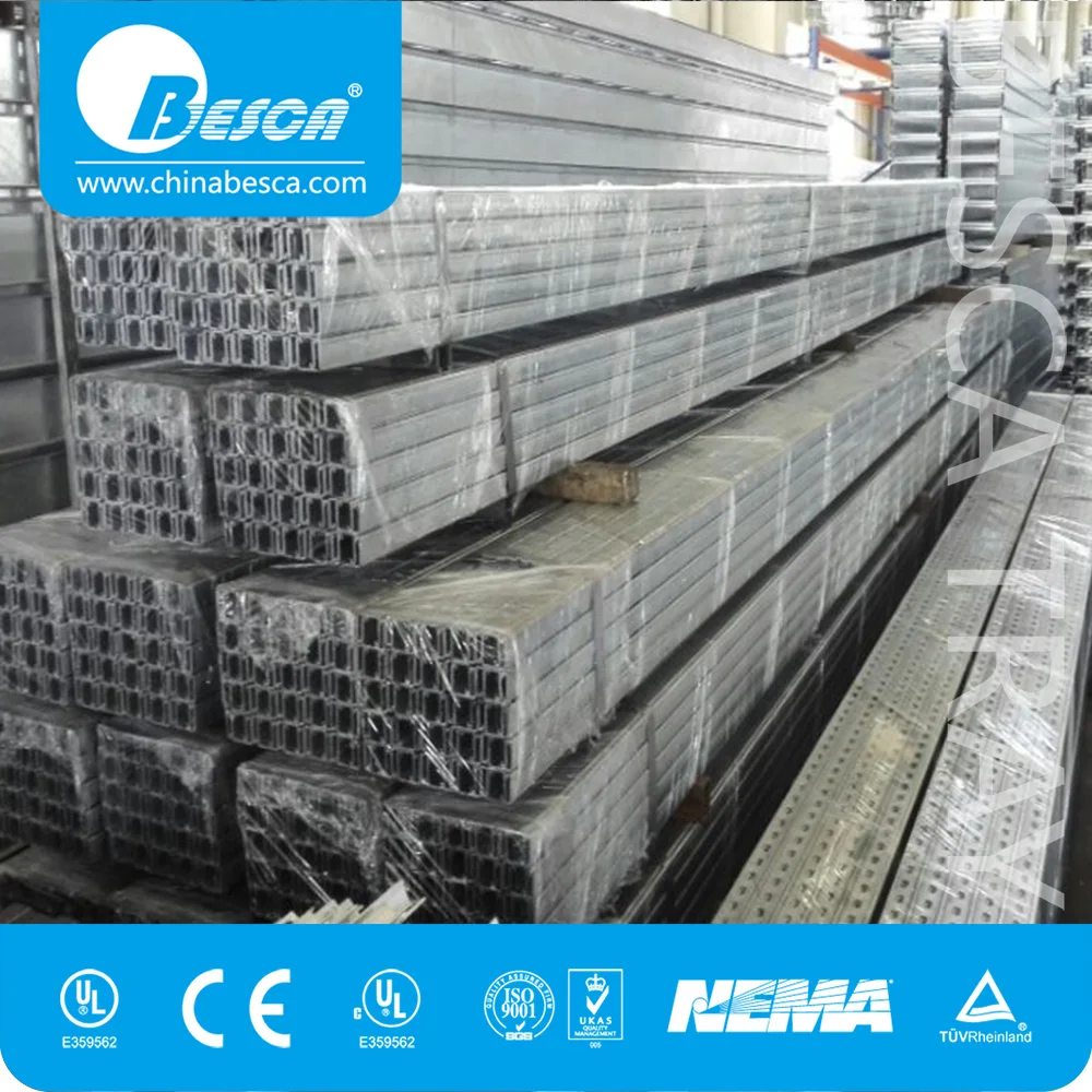 Perforated and steel Galvanized Stainless Grade Zinc Plated C Strut Channel