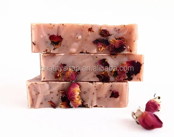 2016 OEM Factory Manufacture Hot Sell 100% Natural rose cold process Soap;rose handmade soap