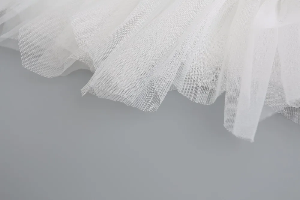 High quality wholesale fancy plain white lace tutu skirts dress for baby girl