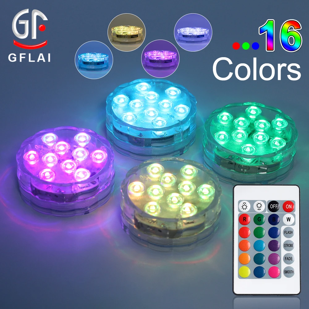 GFLAI Оптовая 3AAA батарея работает меняющий цвет RGB светодиодная подсветка с дистанционным управлением