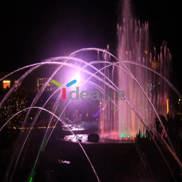 Customized Laminar Flow Jet For Music Water Fountain With DMX Light