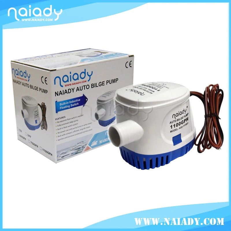 NAIADY 600GPH 12/24 volt electric submersible marine automatic boat bilge pump