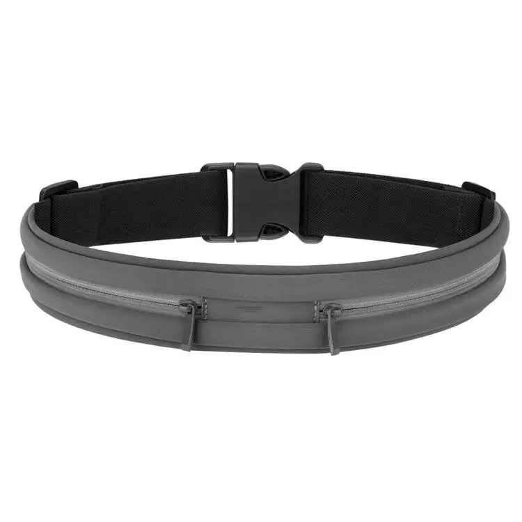 Sports Running Waist Pack Outdoor Sweatproof Water-Resistant Reflective Waist Bag Runner Belt Fitness Workout Belt Dual Pouch