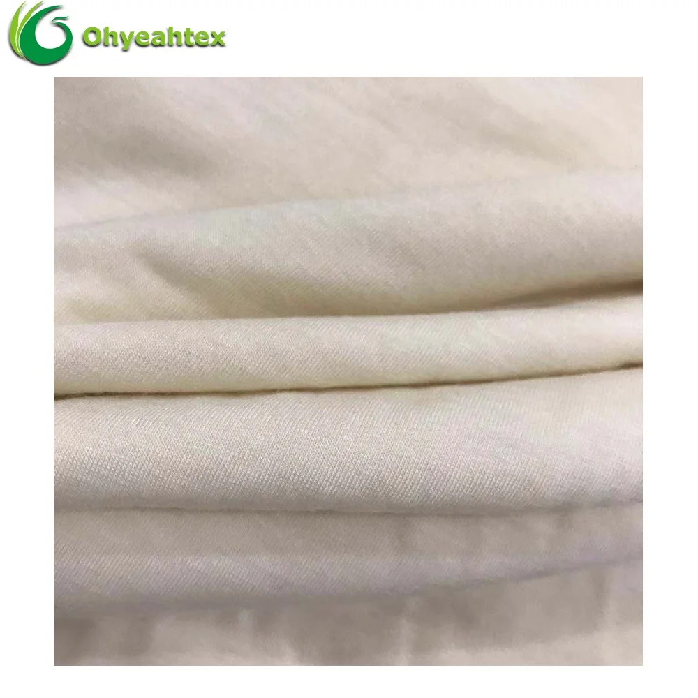 
Skin-friendly Single Jersey 50% Milk Protein Fiber 50% Lenzing Tencel Fabric For Bed Sheet 