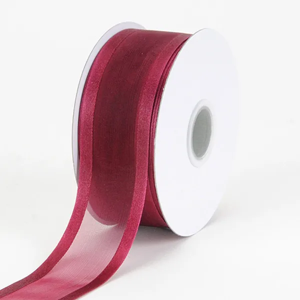 Satin Edged Nylon Organza Ribbon / Wired Sheer Ribbon