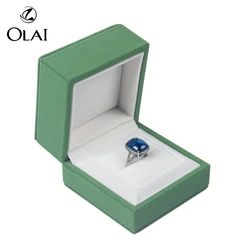 Luxury Custom Green Velvet Ring Box Jewelry Packaging Boxes,Ring Box