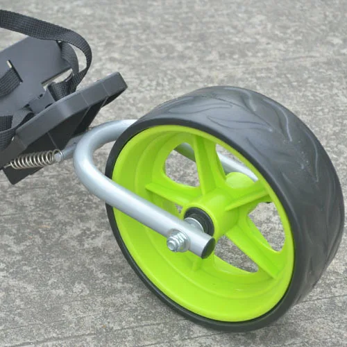 3 wheels foldable golf bag push trolley