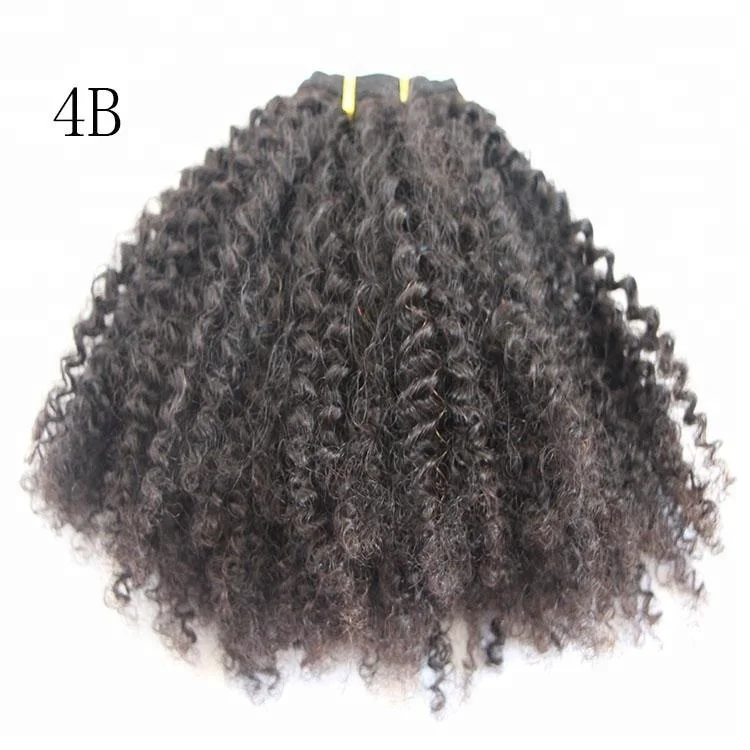 YuXi wholesale 4B-4C/3B- 3C/3C-4A raw vrigin malaysian afro kinky curl sew in hair weave with12/14/16/18/20inch On Stock