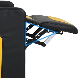 
Cheap Wholesale Price PU Leather Cafe Bar Sofa Yellow Color Recliner Sofa for Living Room 