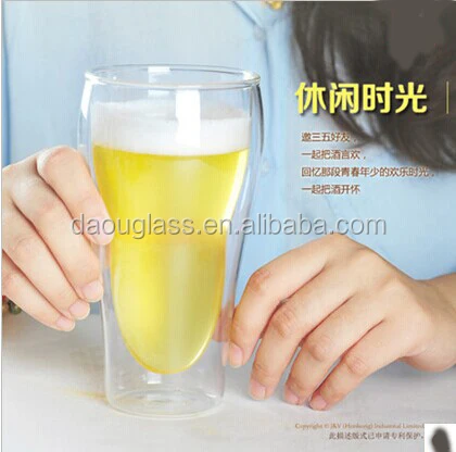 
heat resistant borosilicate beer double wall cup ,juice glass cups,wisky glass 