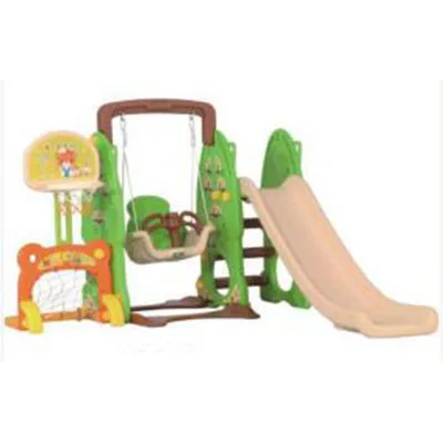 children plastic Indoor combination basketball hoop backyard swing slides set