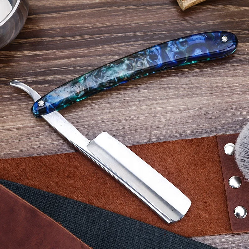 
Cut Throat Shaving Straight Razor Carbon Steel Barber Sharpen Straight Razor Shave German Safty Shaver Throat Razor Resin Handle 