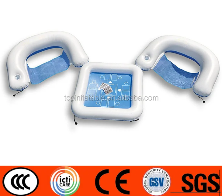 inflatable water hammock floats game table playing cards floating bed air cushion mahjong table
