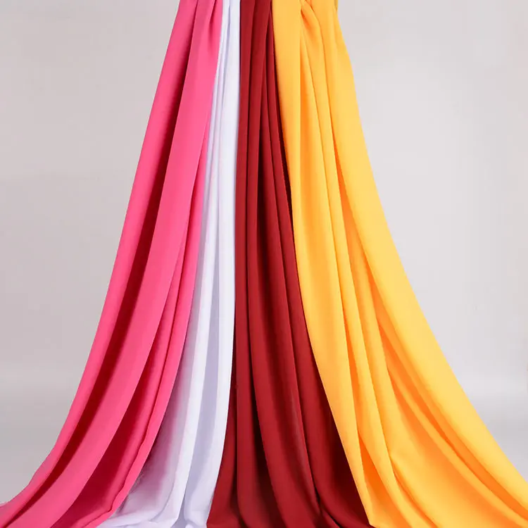 
Quality 100% Polyester Bubble Chiffon fabric for Lady fashion dresses 