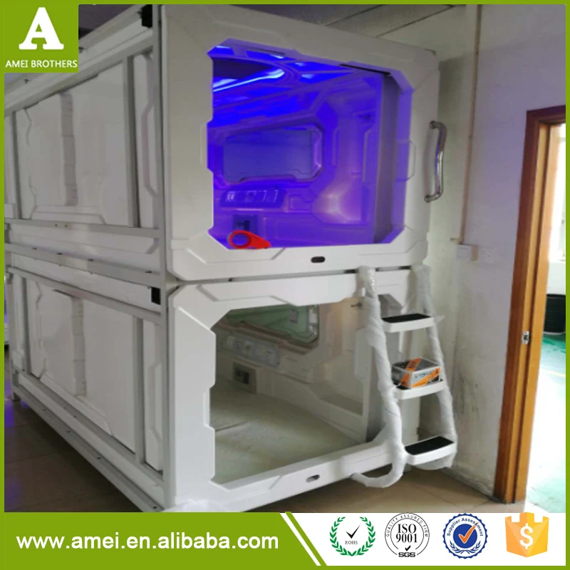 Vavuum forming Pod hotel Smart Furniture Double Bunk Capsulel Beds
