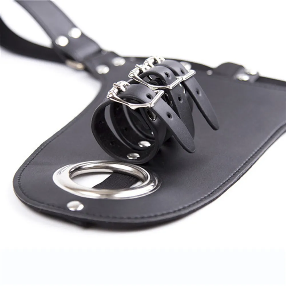 Leather Chastity Cock Cage Fixed Penis Ring Male Chastity Device Belt Penis Sleeve Bondage Devices Male Leather Bondage