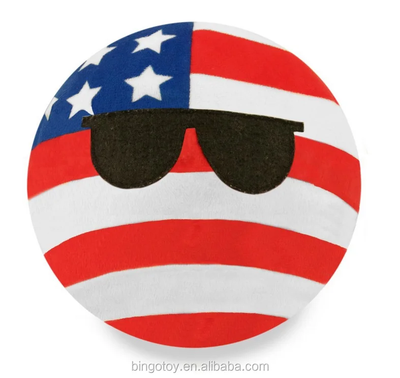 Custom Stuffed Plush Ball Toy Soft National Flag Personalized Expression Ball
