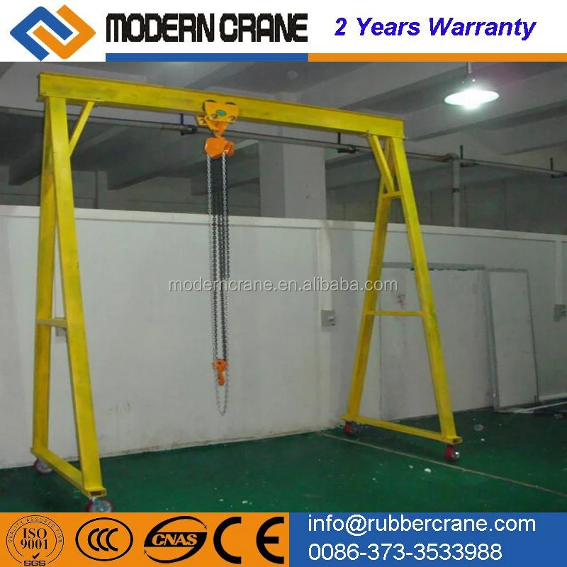 1ton-10ton Portable mini gantry crane with cheap price, electric or manual mobile small mini crane