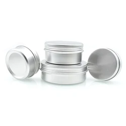 Round Cosmetic Metal Candle Container Aluminum Tin Jar For Lip Balm