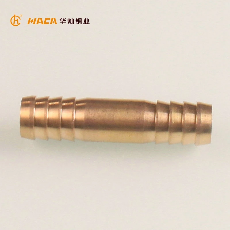 HC1018 Muti-specification Brass Rubber Tube Connector Hose Barb Straight Coupler