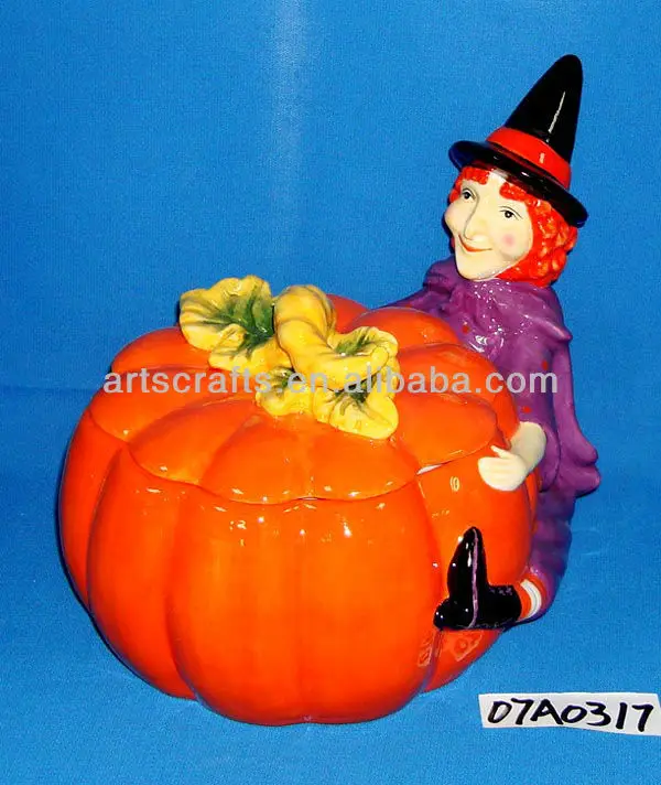 Halloween pumpkin with ceramic box