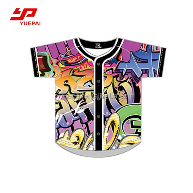 customized all over sublimation digital printing camouflage baseball uniform