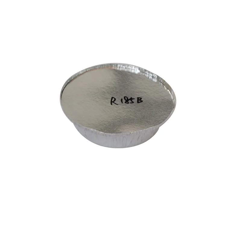 Round heat-sealable aluminum foil container with cover aluminum foil bowl