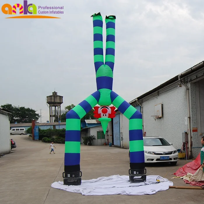 Customized inflatable air dancer/inflatable cartoon cat sky dancer air tube man with 2 legs for advertising