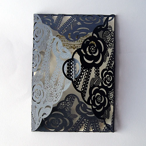 
Cheap envelope style laser cut wedding invitations 