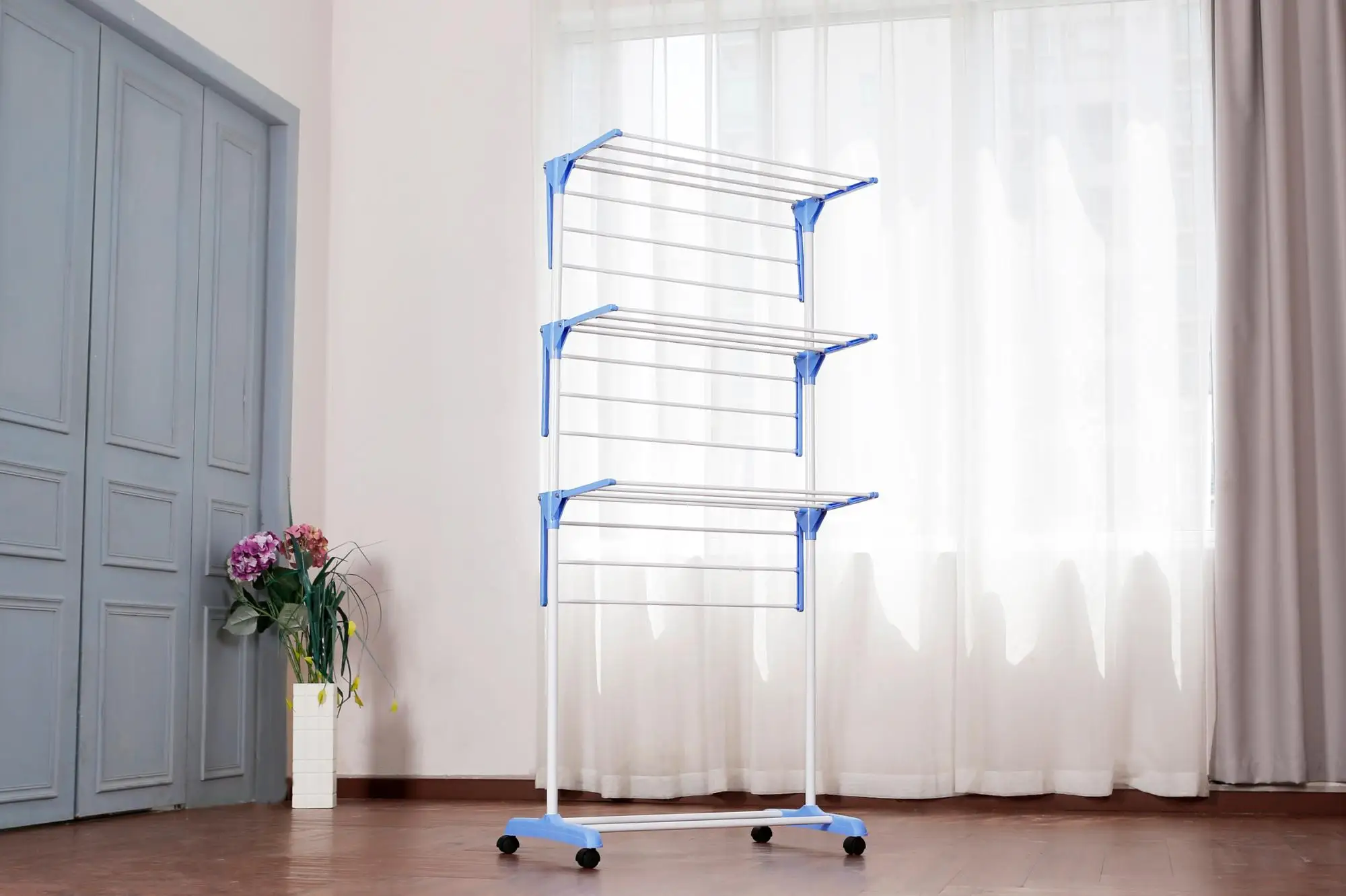 Стильный 3 слоя для Складывания одежды дриг Стойка вешалка для одежды стойки