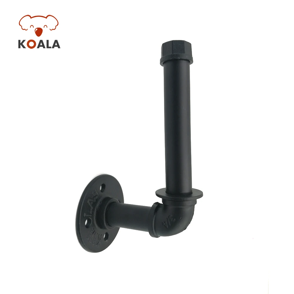 Оптовая продажа Магнитная настенное крепление черный сталь ванная комната Roll бумага полотенца держатель