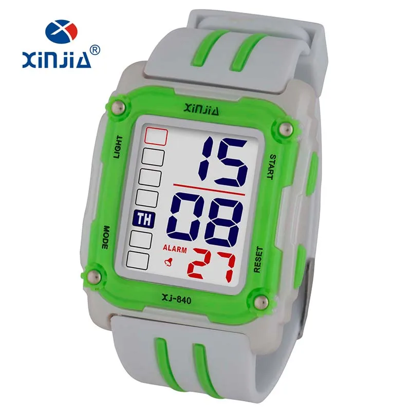 Модные цифровые электронные спортивные часы с будильником датой