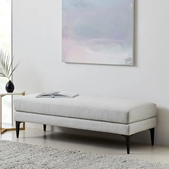 Bedroom Furniture Luxury Velvet Fabric Upholstery Footboard Ottoman Bench For Bedroom Home Bed Bench