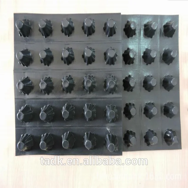 
China landscape drainage board 20mm dimple plastic drain board/dimple for garage projet and roof project 