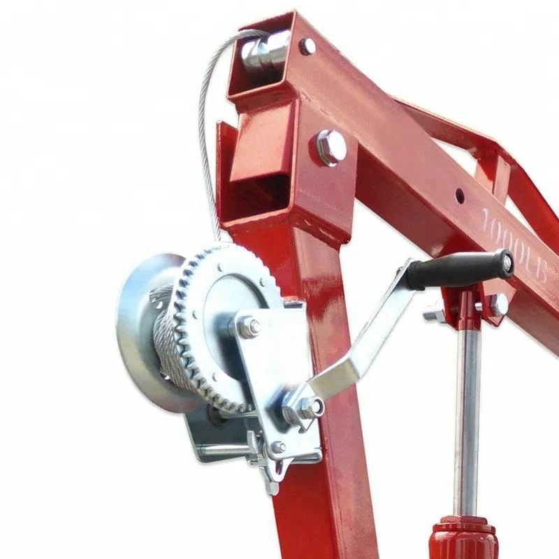 1ton Mini Pickup Truck Mounted Hydraulic Lift Crane with Hand winch